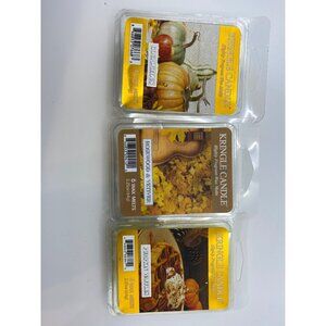 3 Kringle Candle 6 Wax Melts Lot - Gourdgeous Rosewood & Vetiver Pumpkin Waffles